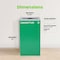 Alpine Industries Square Recycling Gin, 29 Gallons, Green Can, Mixed Opening Lid, for Cans/Bottles ALP4450-KIT-GRN-M-CB - alternate 6